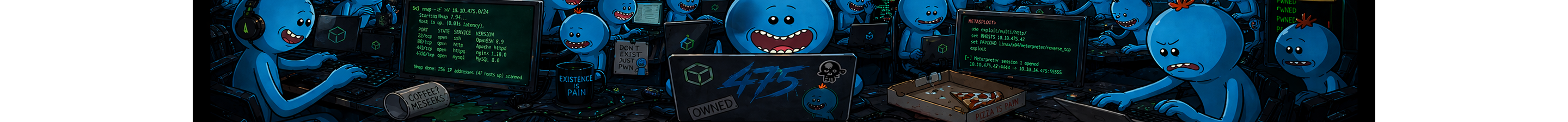 Hack The Box · Team 475 — Existence is pain, have to pwn them all